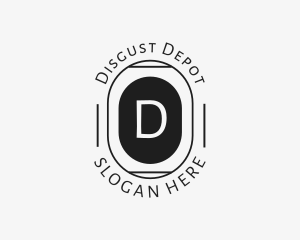 Minimalist Hipster Oval logo design