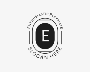 Minimalist Hipster Oval logo design