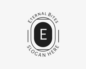 Minimalist Hipster Oval logo design