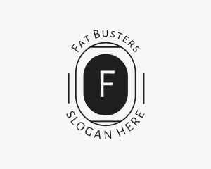 Minimalist Hipster Oval logo design