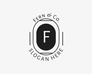 Minimalist Hipster Oval logo design