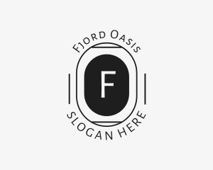 Minimalist Hipster Oval logo design