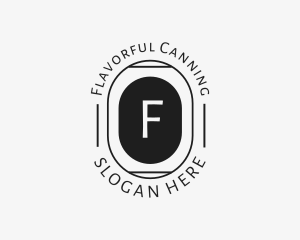 Minimalist Hipster Oval logo design