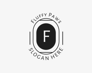 Minimalist Hipster Oval logo design