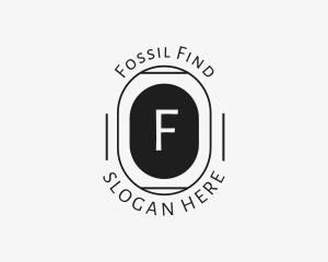 Minimalist Hipster Oval logo design