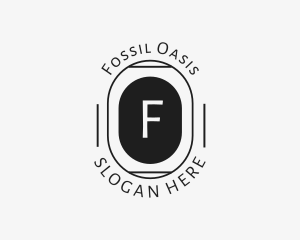 Minimalist Hipster Oval logo design