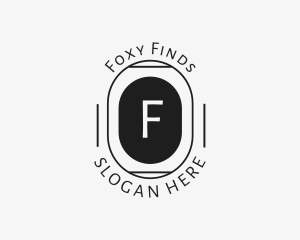 Minimalist Hipster Oval logo design