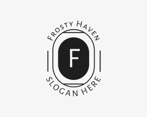 Minimalist Hipster Oval logo design