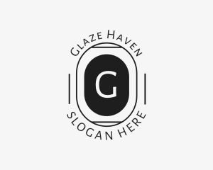 Minimalist Hipster Oval logo design