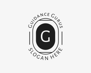 Minimalist Hipster Oval logo design