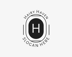 Minimalist Hipster Oval logo design