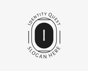 Minimalist Hipster Oval logo design