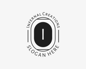 Minimalist Hipster Oval logo design