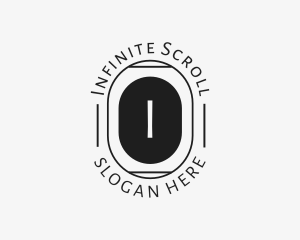 Minimalist Hipster Oval logo design