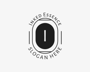 Minimalist Hipster Oval logo design