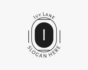 Minimalist Hipster Oval logo design