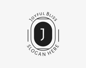 Minimalist Hipster Oval logo design