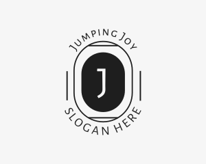 Minimalist Hipster Oval logo design