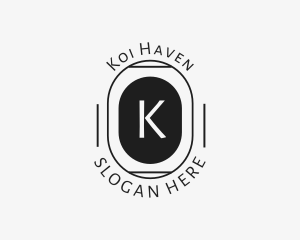 Minimalist Hipster Oval logo design