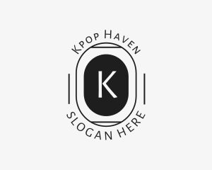 Minimalist Hipster Oval logo design