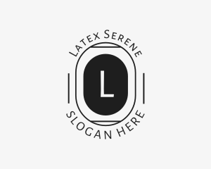 Minimalist Hipster Oval logo design