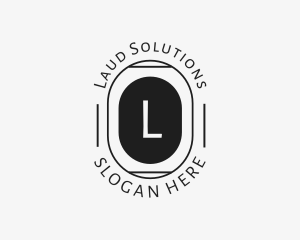 Minimalist Hipster Oval logo design