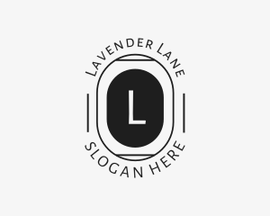 Minimalist Hipster Oval logo design