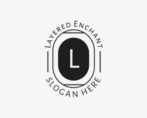 Minimalist Hipster Oval logo design