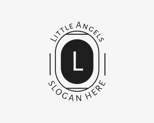 Minimalist Hipster Oval logo design