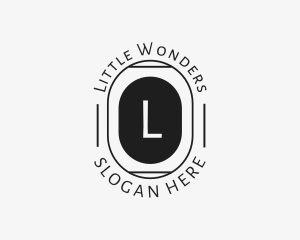 Minimalist Hipster Oval logo design