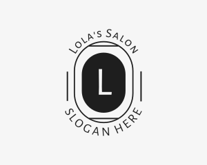 Minimalist Hipster Oval logo design