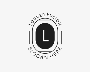 Minimalist Hipster Oval logo design