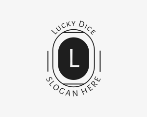 Minimalist Hipster Oval logo design