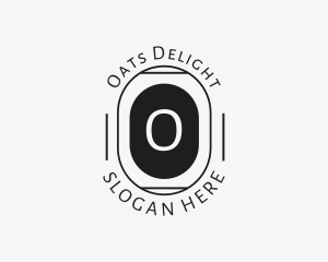 Minimalist Hipster Oval logo design