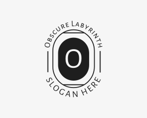 Minimalist Hipster Oval logo design