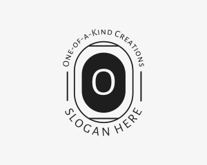 Minimalist Hipster Oval logo design