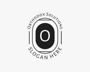 Minimalist Hipster Oval logo design