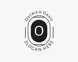 Minimalist Hipster Oval logo design