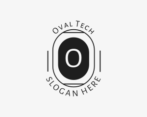 Minimalist Hipster Oval logo design