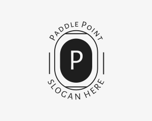 Minimalist Hipster Oval logo design