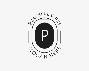 Minimalist Hipster Oval logo design