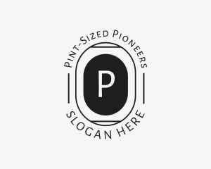 Minimalist Hipster Oval logo design