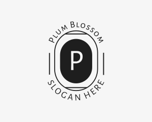 Minimalist Hipster Oval logo design