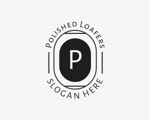 Minimalist Hipster Oval logo design