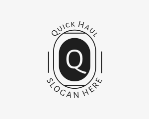 Minimalist Hipster Oval logo design