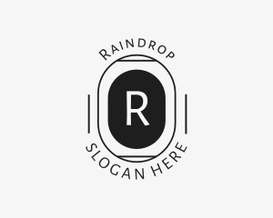 Minimalist Hipster Oval logo design