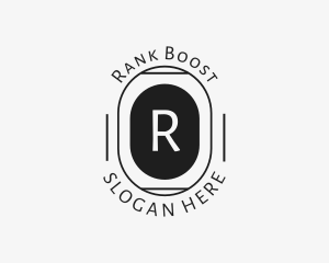 Minimalist Hipster Oval logo design