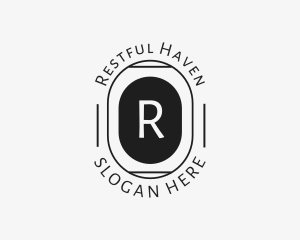 Minimalist Hipster Oval logo design