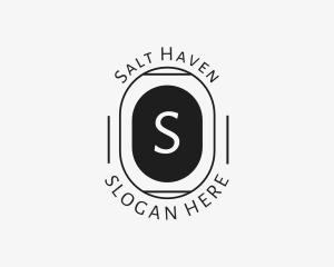 Minimalist Hipster Oval logo design