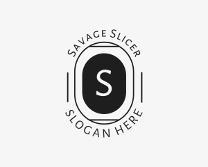 Minimalist Hipster Oval logo design